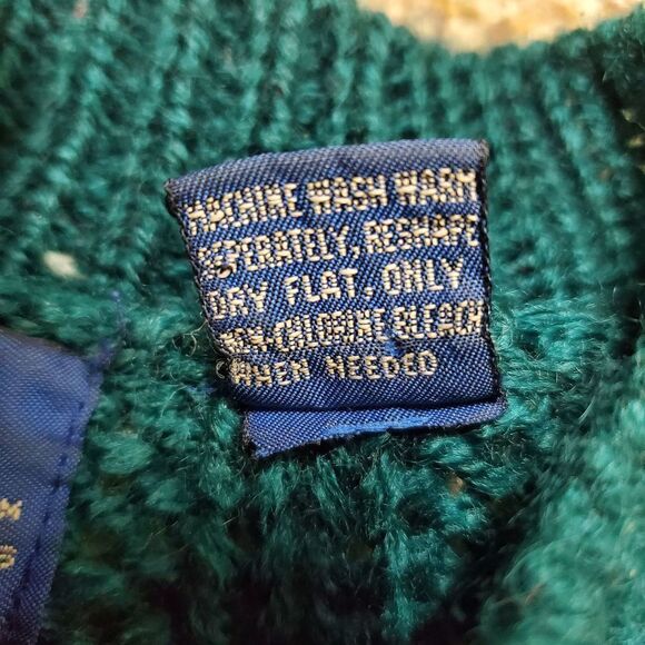 Cambridge Classics Teal Cable Knit Textured Sweater Unisex XL - Picture 11 of 11